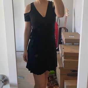 Cold shoulder wrap dress, XS